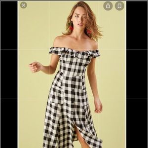 Reformation- Hattie Off the shoulder dress